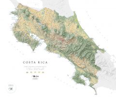 Costa Rica - Land Cover Fine Art Print Map